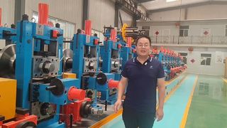 Linha de produção de alta frequência PLC da tubulação de aço carbono do moinho de tubo de ERW controlada