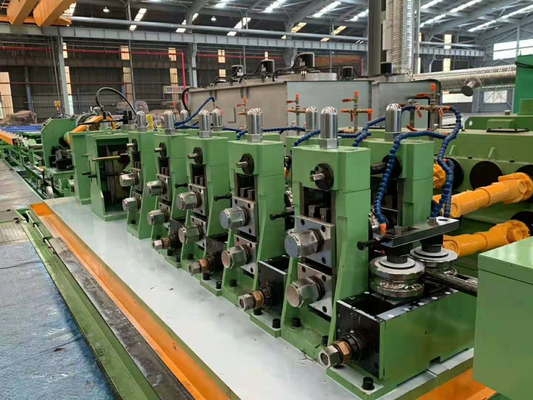Máquina para fabricar tubos soldados de cor verde para tubos redondos com velocidade de 100 m/min