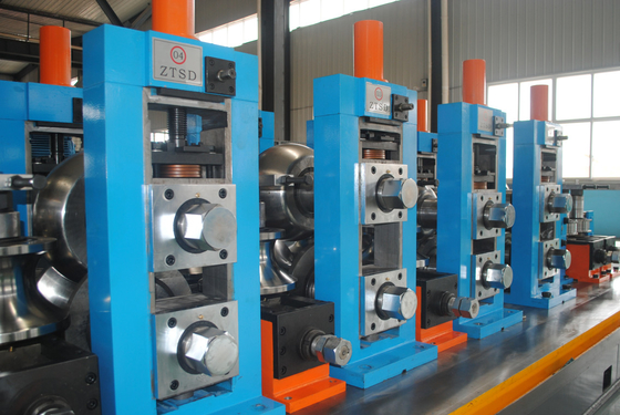 Linha de produção de tubos de soldadura azul 90m/min Tamanho 20*20-60*60mm