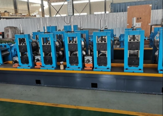 Linha de produção de tubos de soldadura azul 90m/min Tamanho 20*20-60*60mm