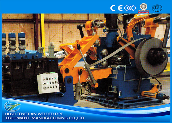 Máquina de tubos de aço carbono azul 150 * 150mm Tubo ajustável Quadrado Tubo Mill