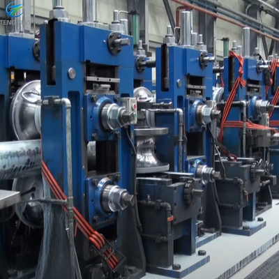ERW Tubo Mill HF Soldadura Tabela de saída Dimensão ajustável para tubo de abastecimento de energia