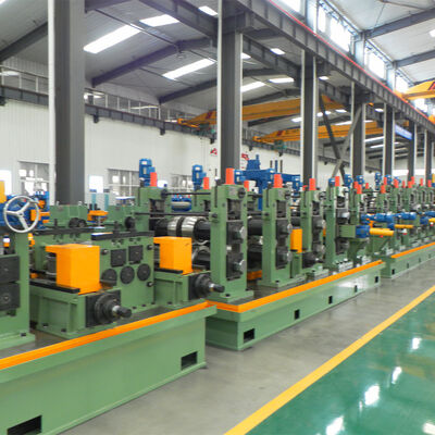 Máquina de fabricação de tubos ERW com motor e PLC 45kw Potência para linha de produção de tubos Aço carbono 60-140mm máquina de fabricação de tubos redondo